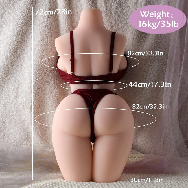 Torso Féminin Ultra-Réaliste à Grosse Poitrine – 16 kg